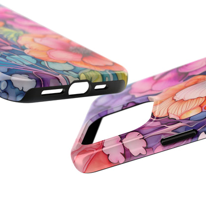 Bright Watercolor Floral Splash iPhone Series Case – Bold Artistic Design