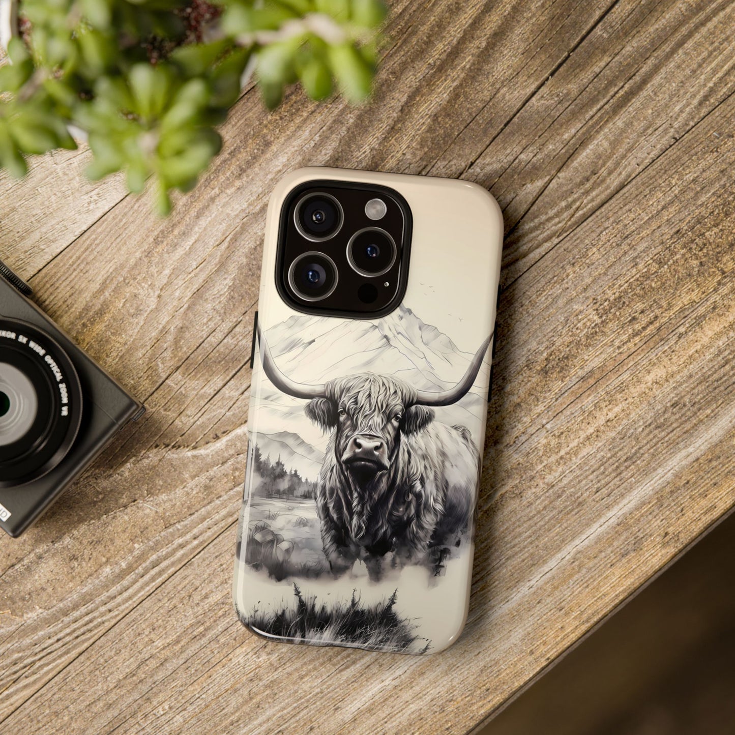 Highland Cow Western iPhone Case