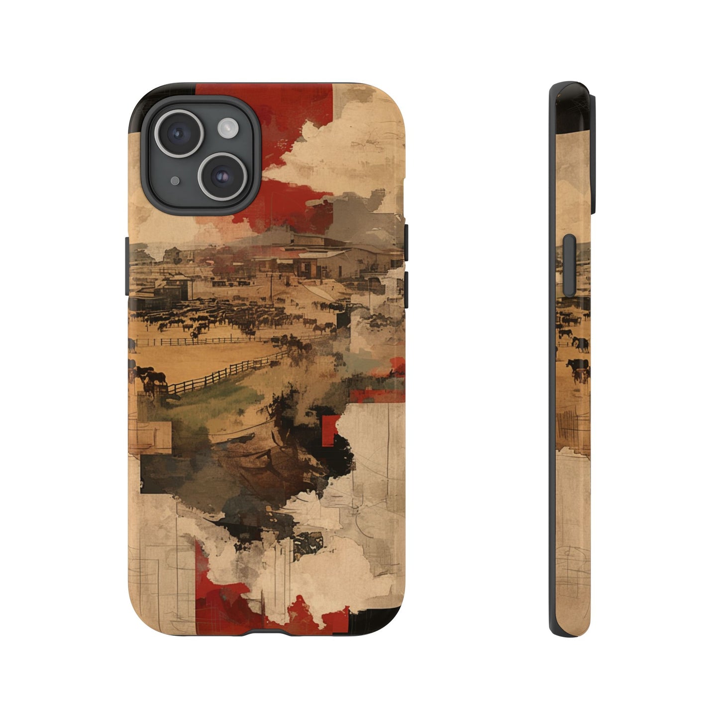 Vintage Abstract iPhone Case - Rustic Art Protective Cover