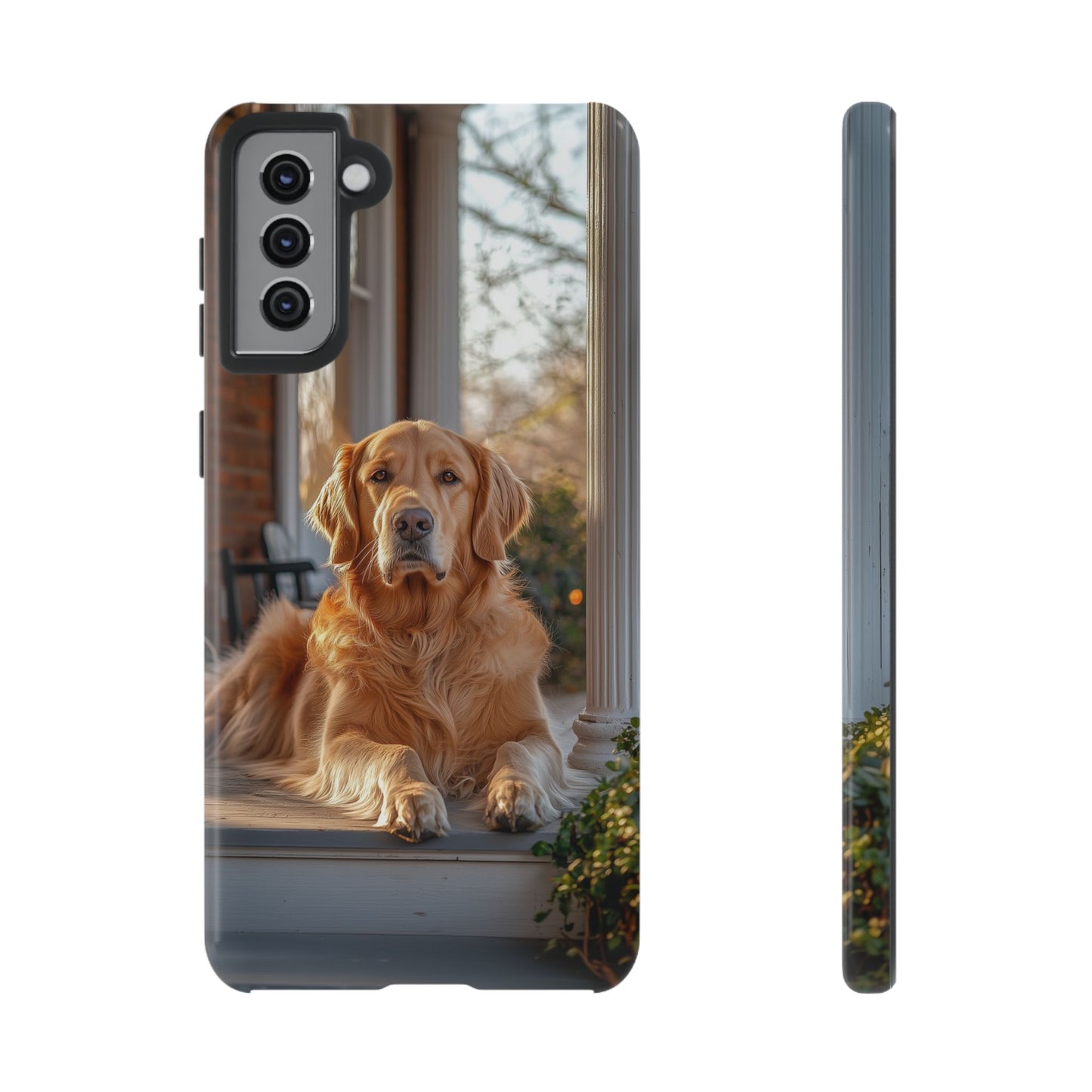 Golden Retriever on Porch - Samsung Galaxy Series Case