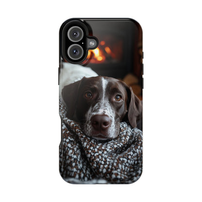 Majestic German Shorthaired Pointer MagSafe iPhone Case – Sunset Prairie Design