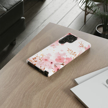 Soft Pink Cherry Blossom Samsung Galaxy Case – Elegant Floral Design