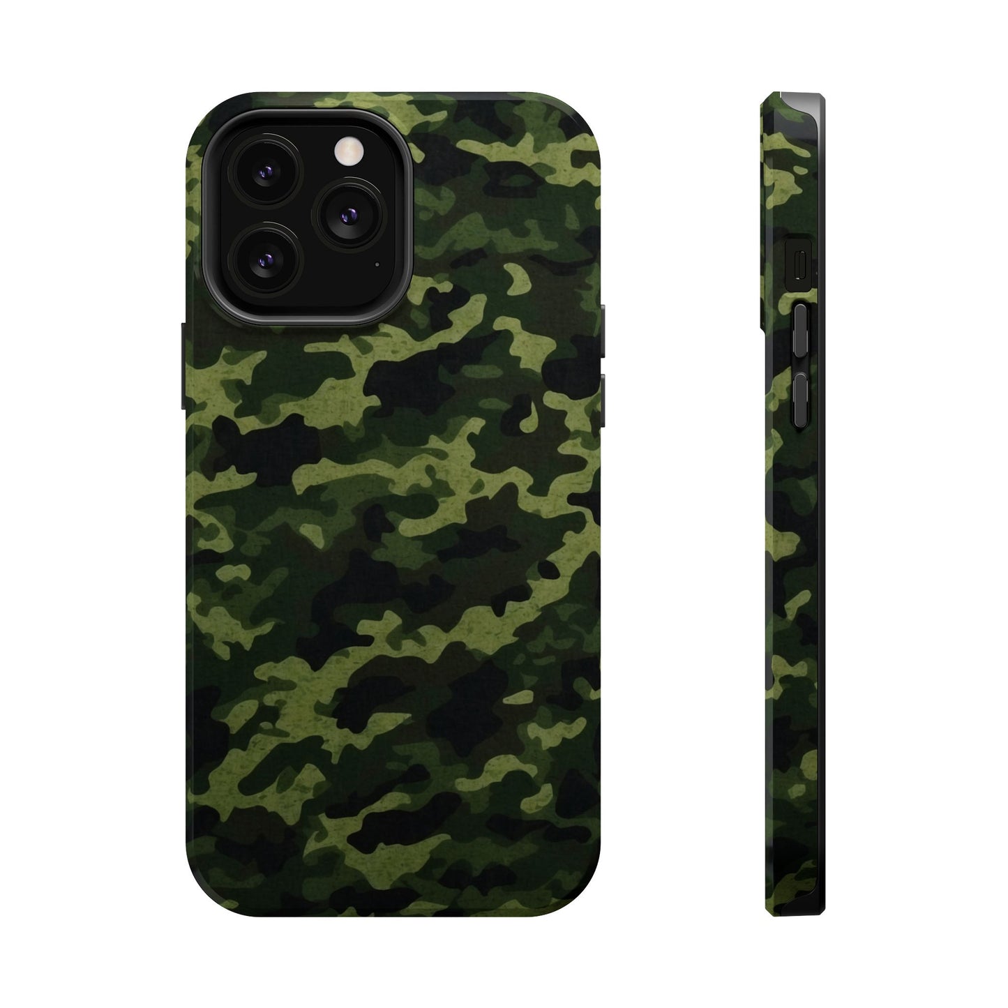 Dark Green Camouflage – MagSafe iPhone Case, Slim and Drop-Resistant