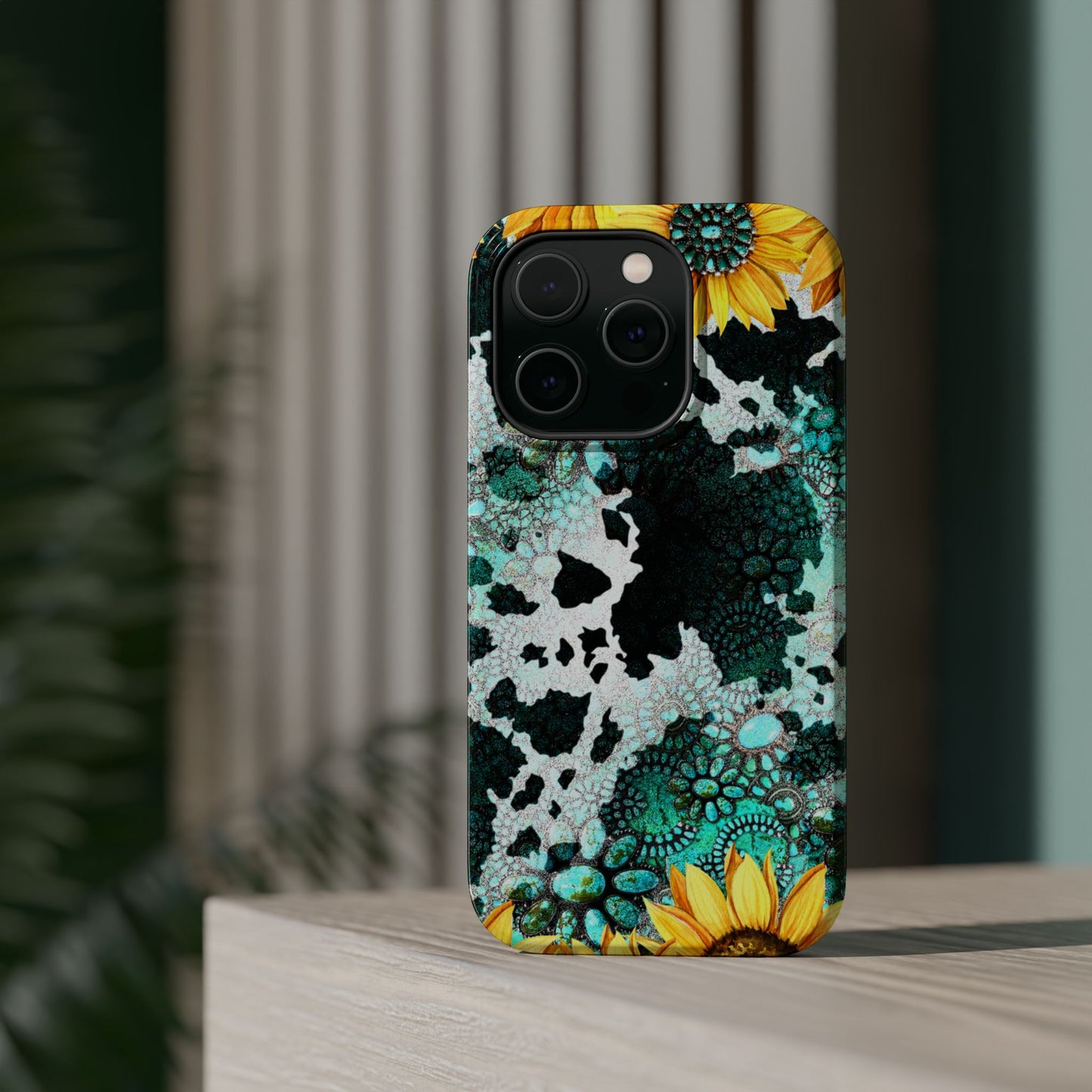 Boho Turquoise Sunflower Lace - MagSafe iPhone Series Case