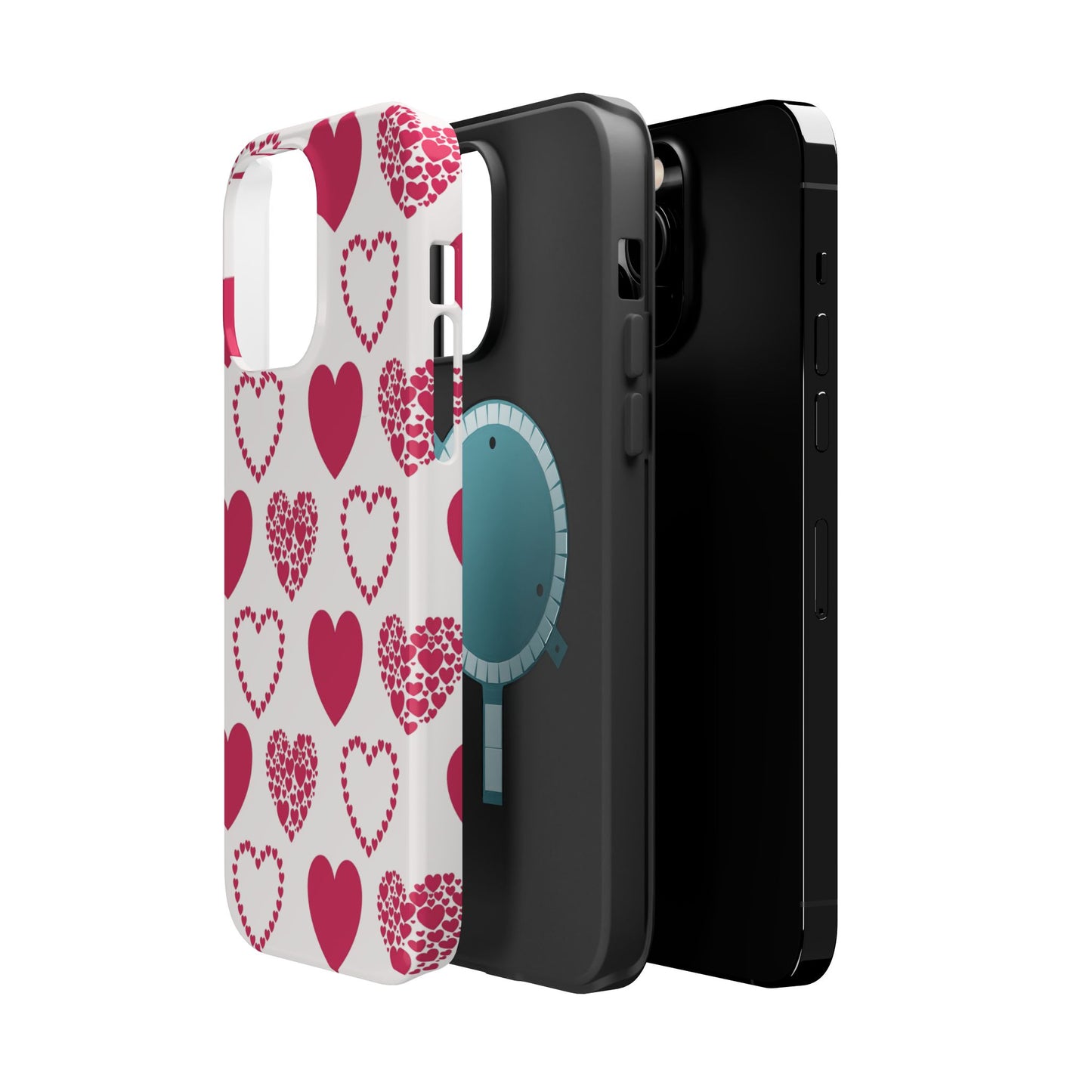 Clustered Pink Hearts MagSafe iPhone Case