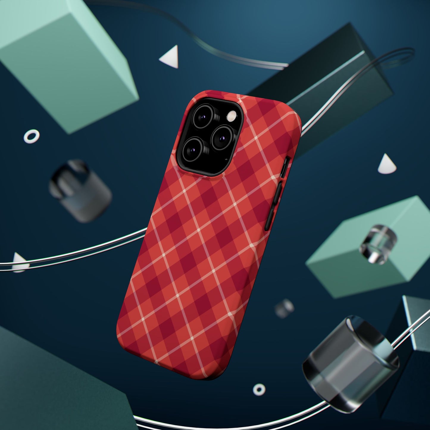 Red Plaid Crisscross – MagSafe iPhone Case