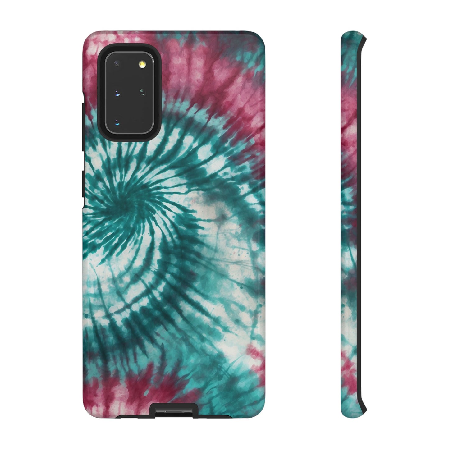 Teal and Pink Spiral Tie-Dye Samsung Galaxy Case – Boho Chic Design