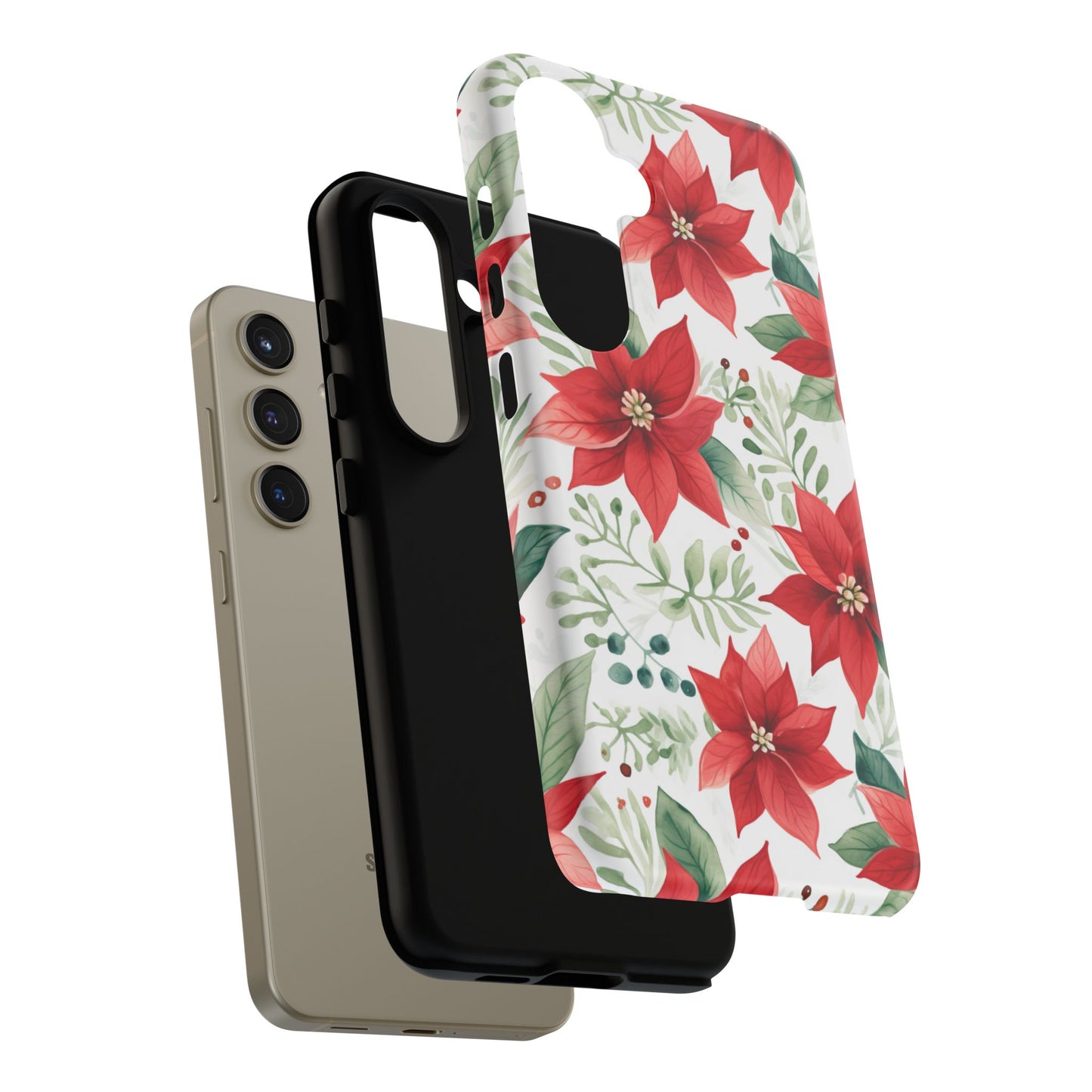 Festive Poinsettia Holiday Pattern – Samsung Galaxy Series Case