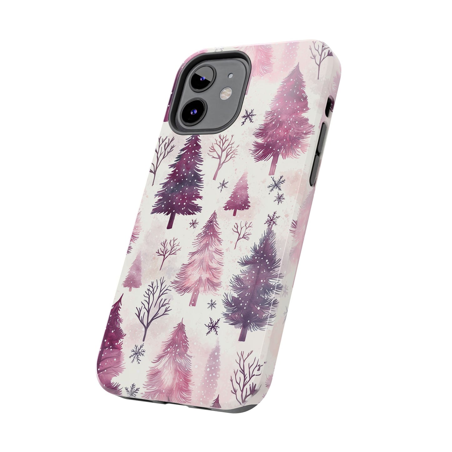 Winter Wonderland Purple Christmas Trees – iPhone Series Case