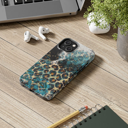 Turquoise Paisley Cowhide Leopard - iPhone Series Case