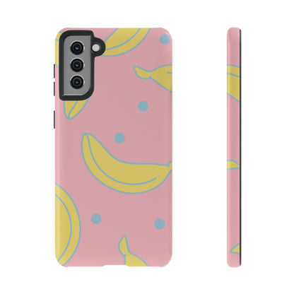 Pink Banana Pop Samsung Galaxy Case – Cute Pastel Design with Fun Retro Vibe