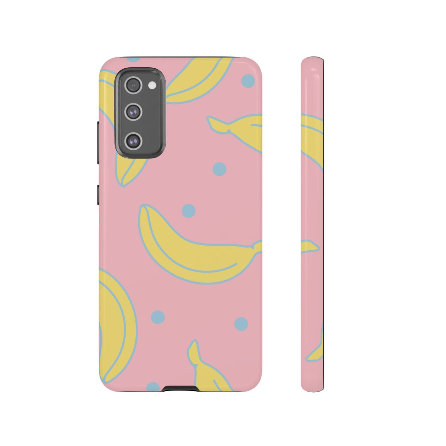 Pink Banana Pop Samsung Galaxy Case – Cute Pastel Design with Fun Retro Vibe