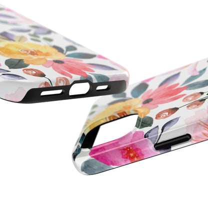 Blossoming Beauty – iPhone Series Case with Vibrant Watercolor Flowers