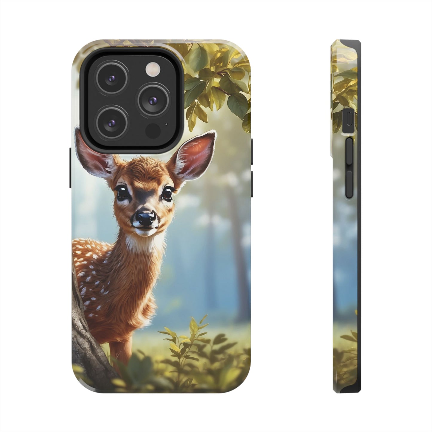 Whimsical Fawn in a Sunlit Forest iPhone Case