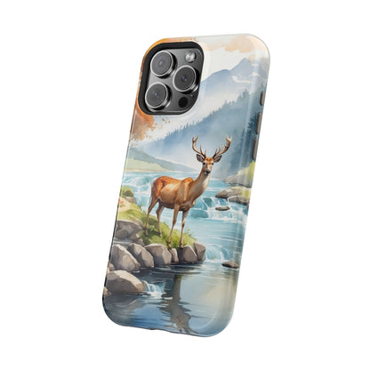 MagSafe-Compatible iPhone Case – Serene Valley Stag