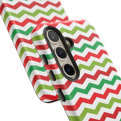 Vibrant Fiesta Chevron – Yellow Green, Green & Red Geometric Case