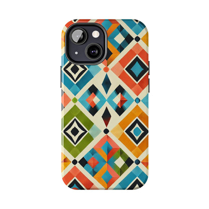 Harlequin Geometric iPhone Case - Vibrant Abstract Protective Cover