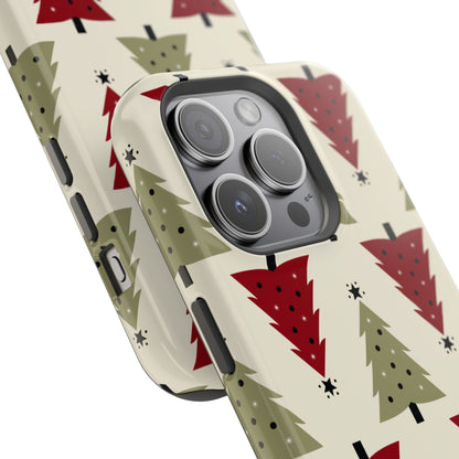 Retro Christmas Trees Pattern - MagSafe iPhone Series Case