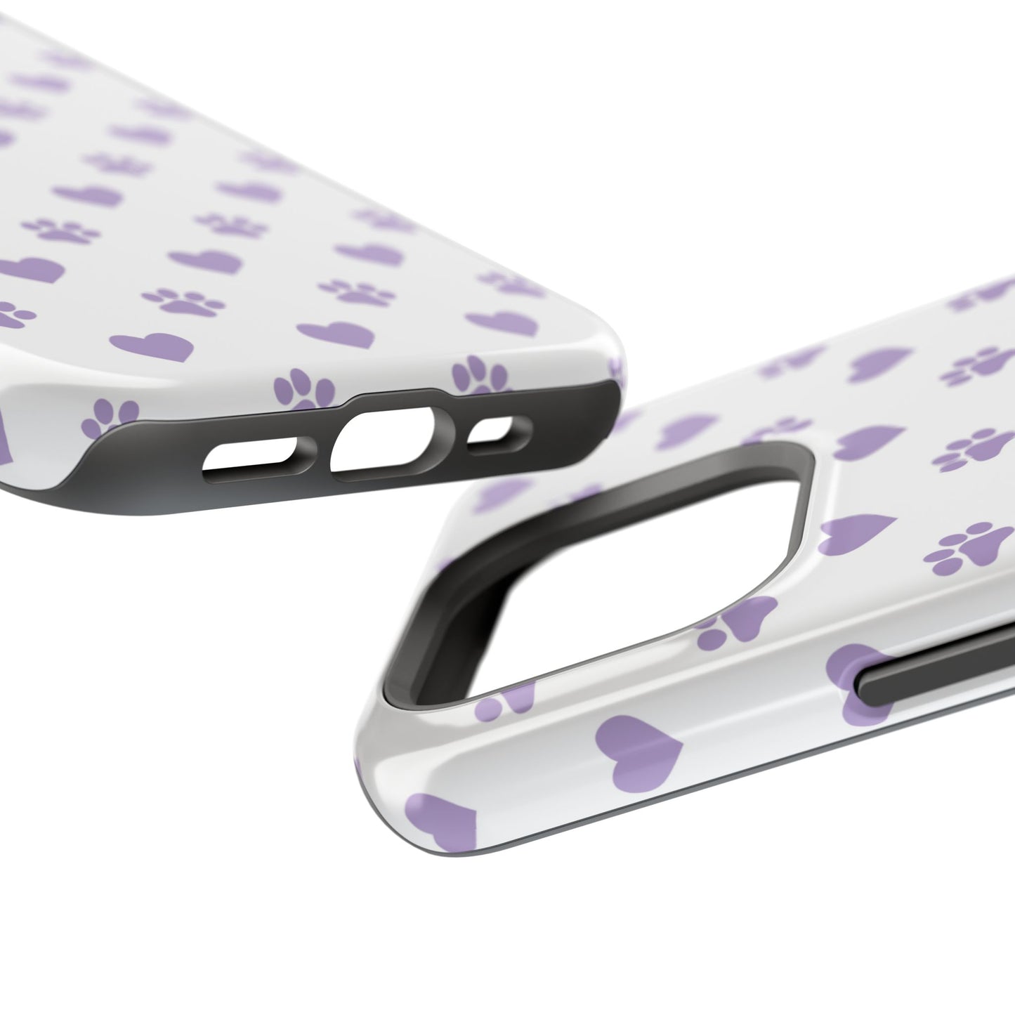 Paw Prints & Hearts – MagSafe iPhone Case with Adorable Pet-Lover Design