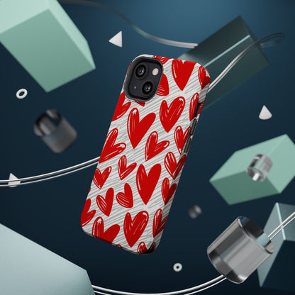 MagSafe Case: Whimsical Heart Doodle