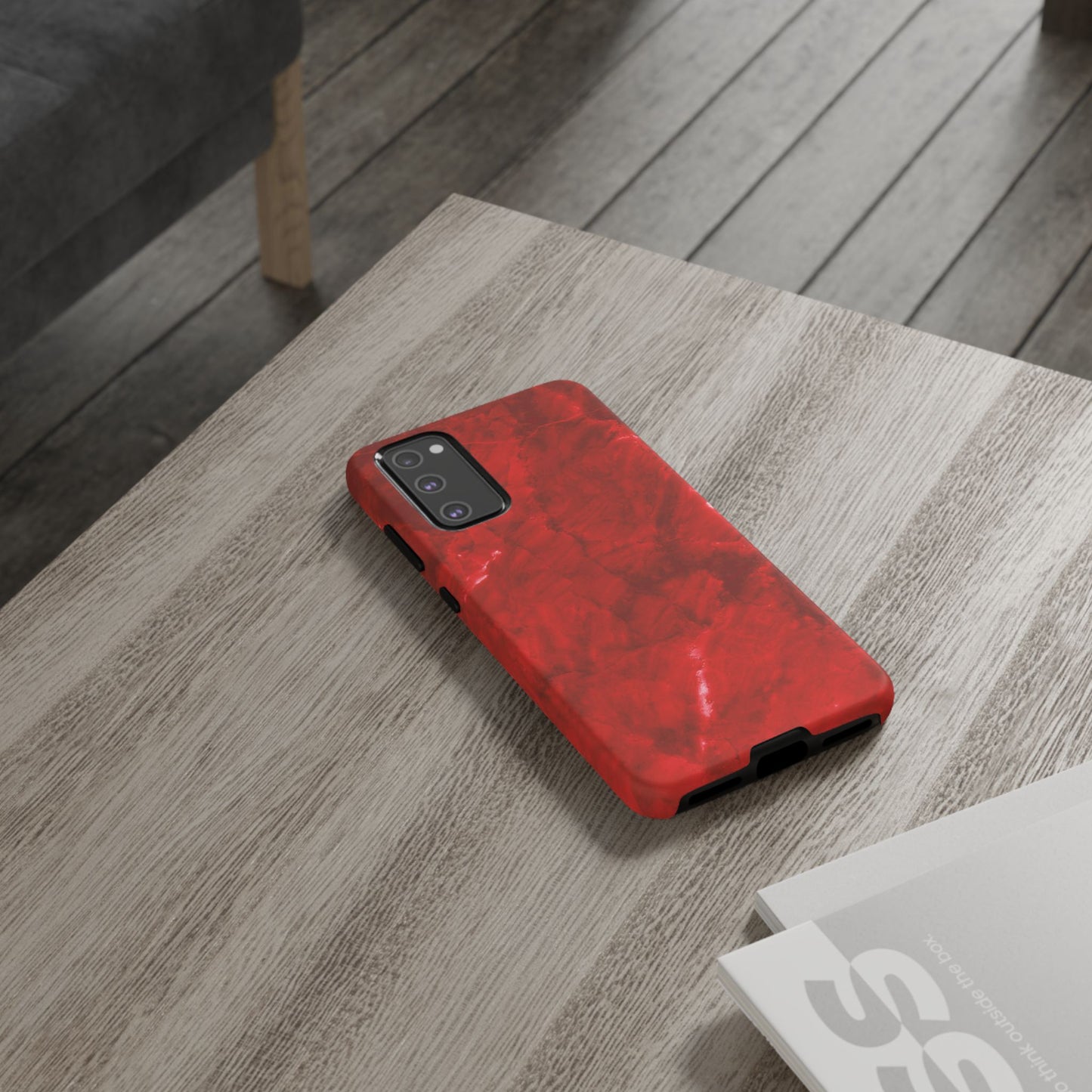 Bold Red Marble Samsung Galaxy Case – Luxe Modern Design with Vibrant Finish