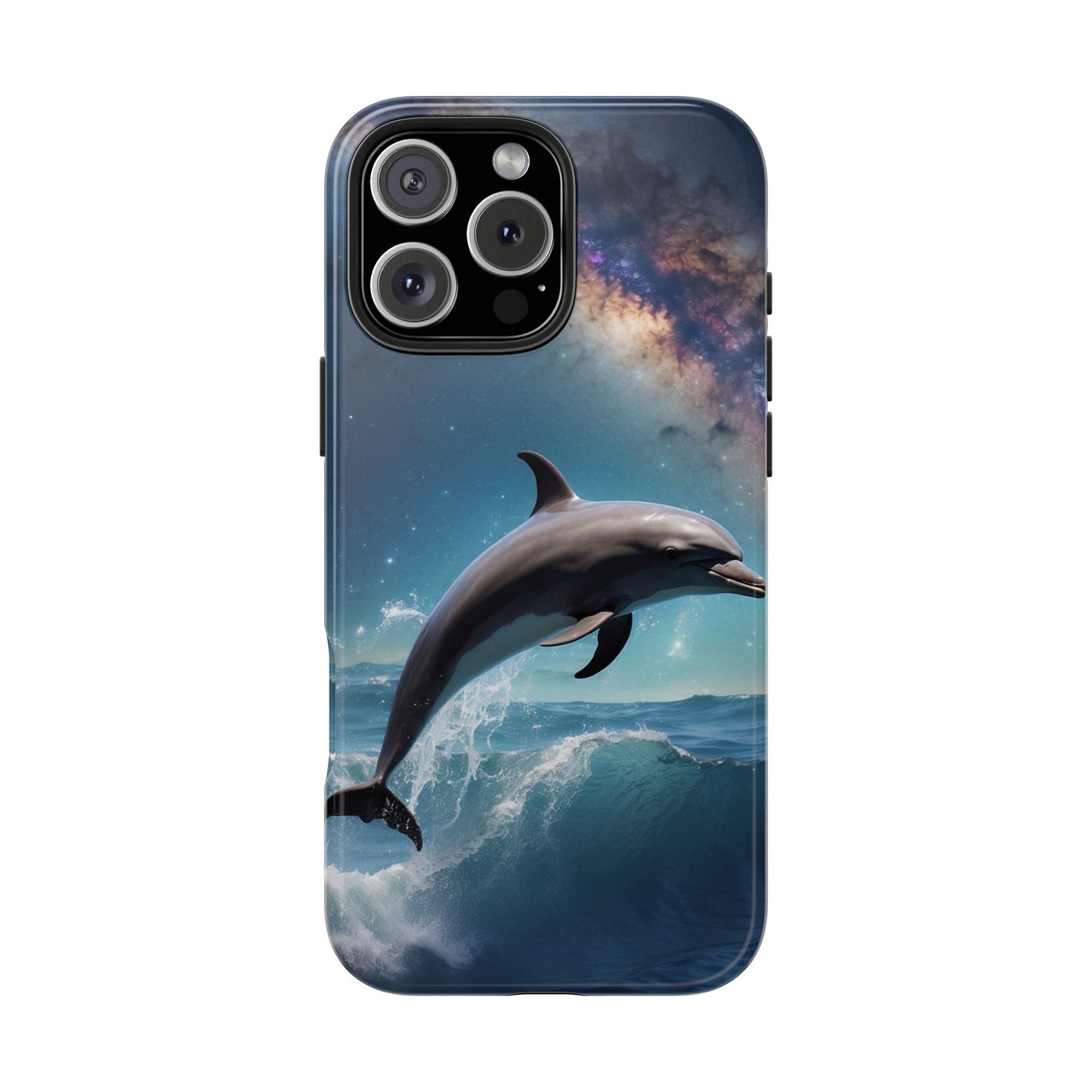 Dolphin Galaxy Splash - iPhone Case