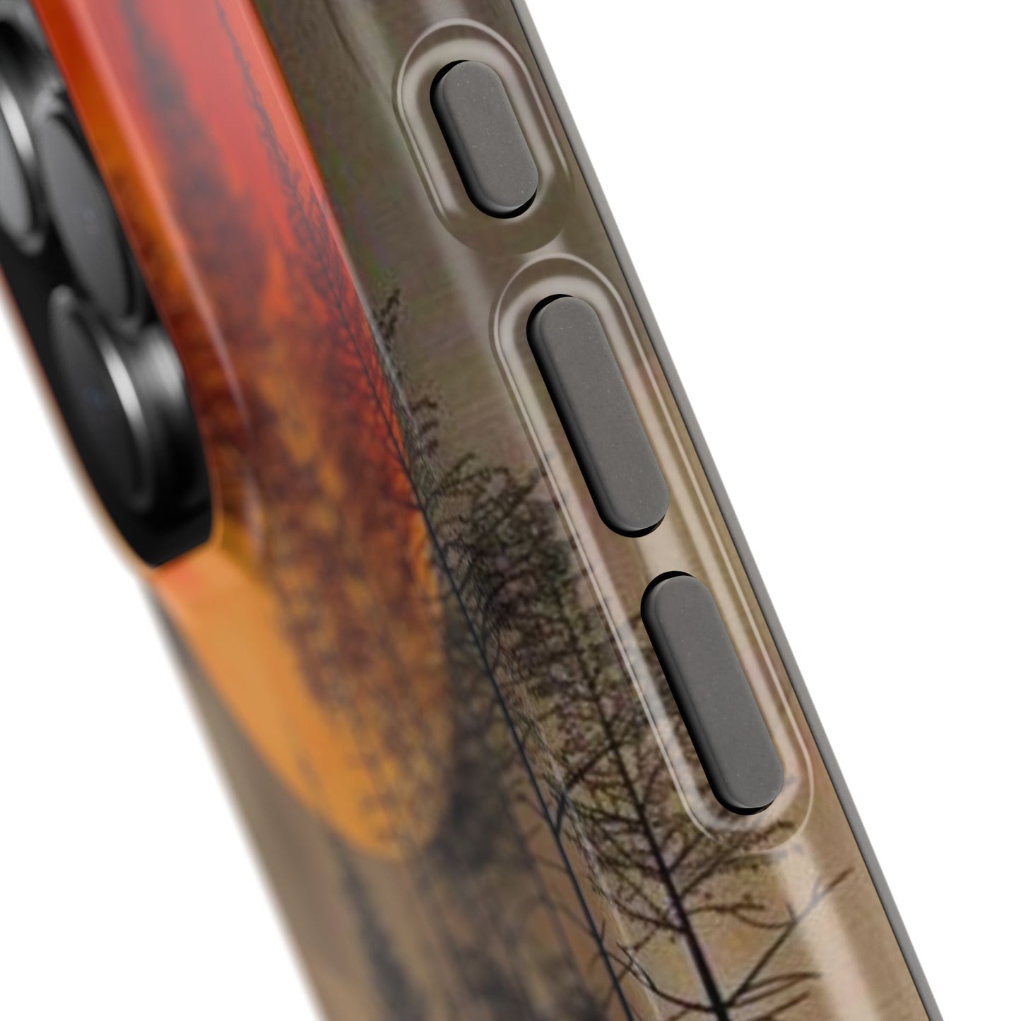 Moody Forest Moonrise MagSafe iPhone Case – Dark Landscape Design, Dual-Layer Protection