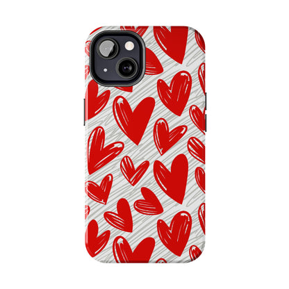 iPhone Case: Whimsical Heart Doodle