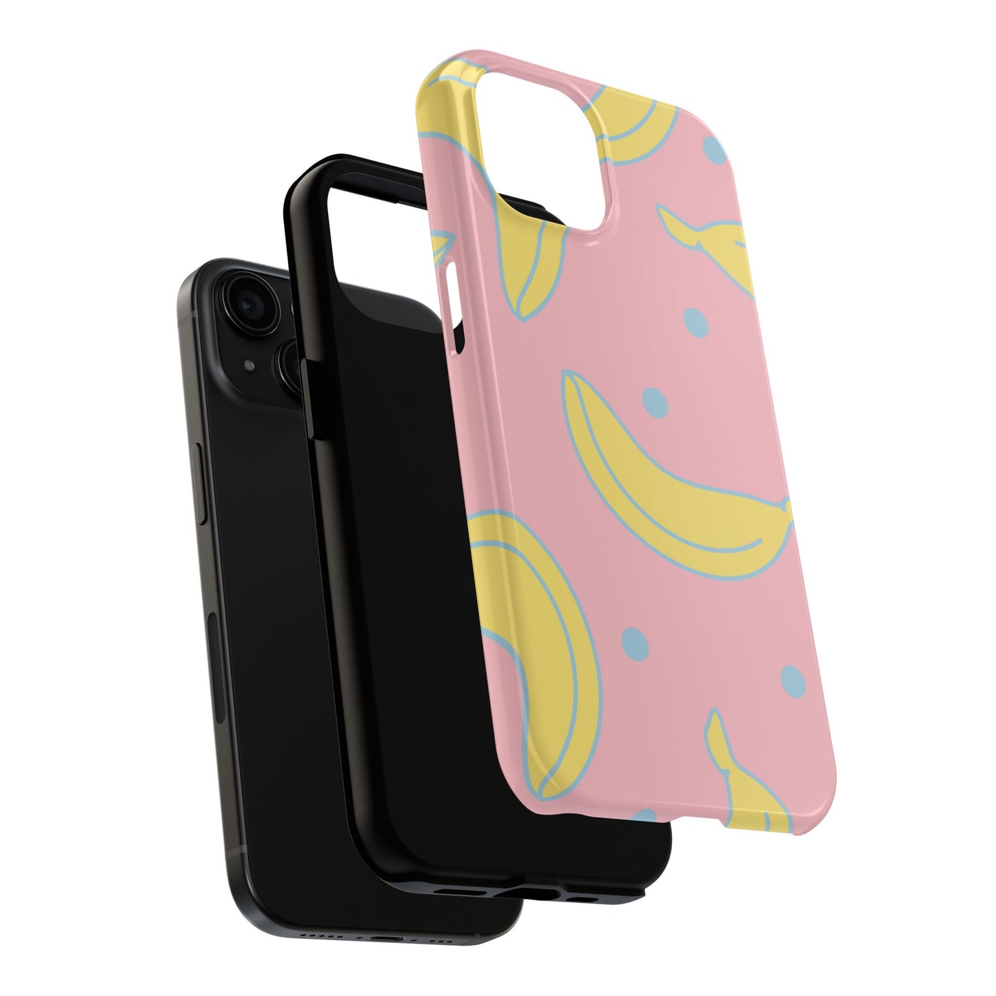 Pink Banana Pop iPhone Case – Cute Pastel Design with Fun Retro Vibe