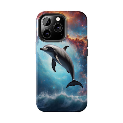 Cosmic Dolphin Space Vibes - iPhone Case