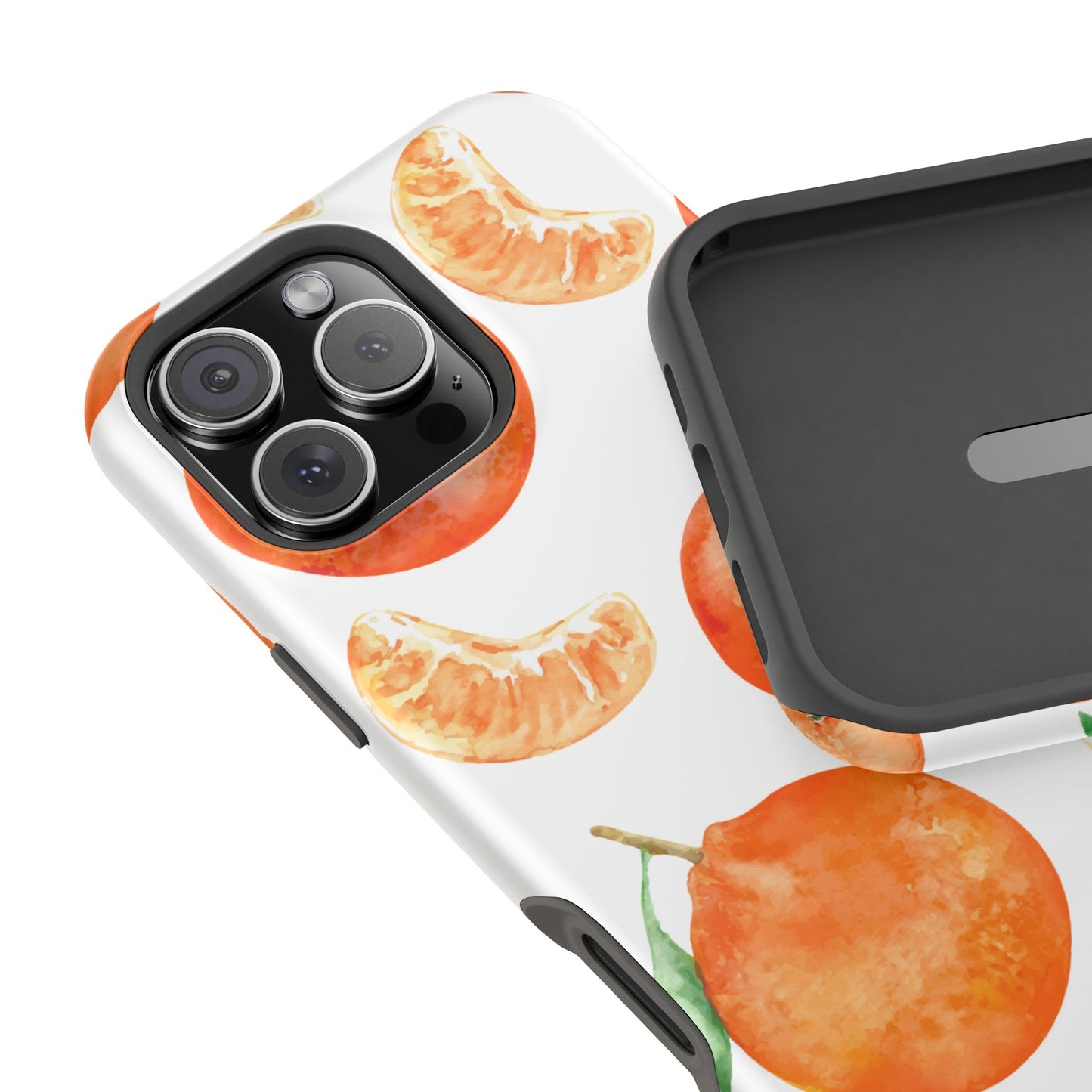 Tangerine Dreams Tough MagSafe iPhone Case – Watercolor Orange Design, Shockproof Dual Protection