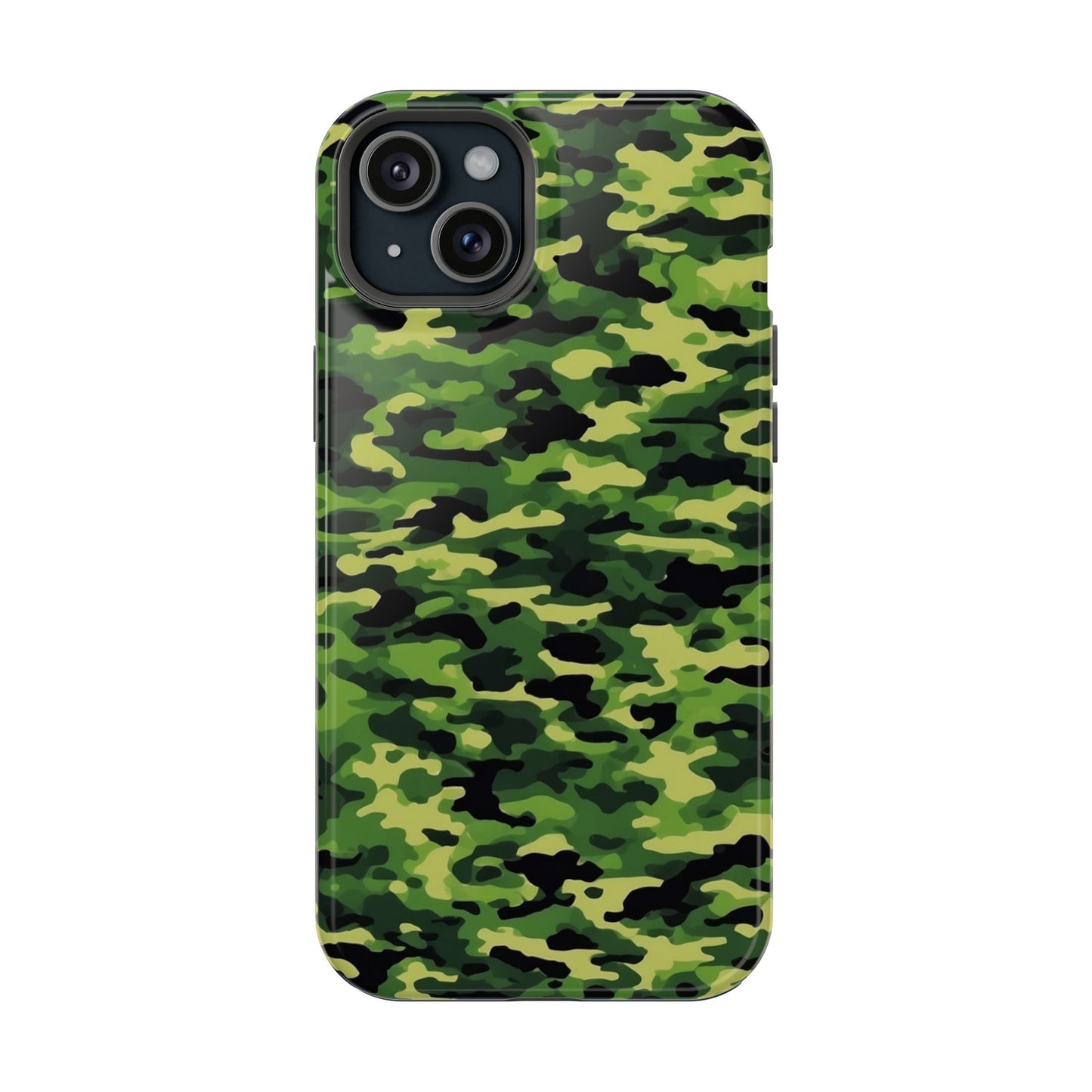 Green Woodland Camouflage – MagSafe iPhone Case, Slim and Shockproof