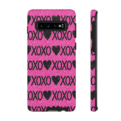 XOXO Glitter Hearts Samsung Case