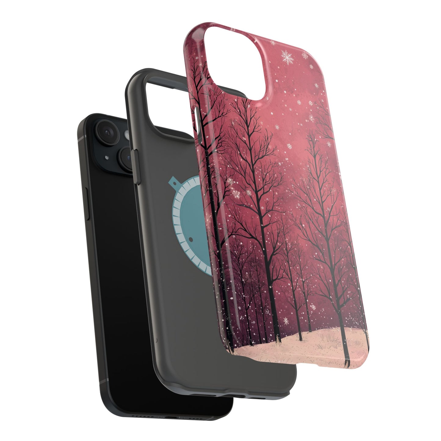 Pink Winter Twilight Forest - MagSafe iPhone Series Case