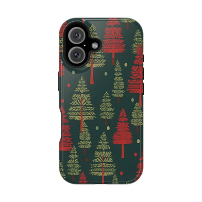 Retro Christmas Trees Pattern -  MagSafe iPhone Series Case