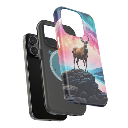 Vibrant Stag in Bloom – MagSafe iPhone Case