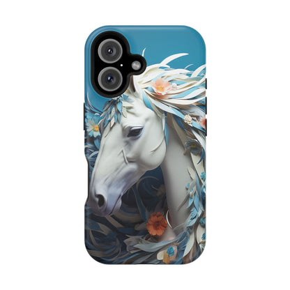 Floral Horse MagSafe iPhone Case