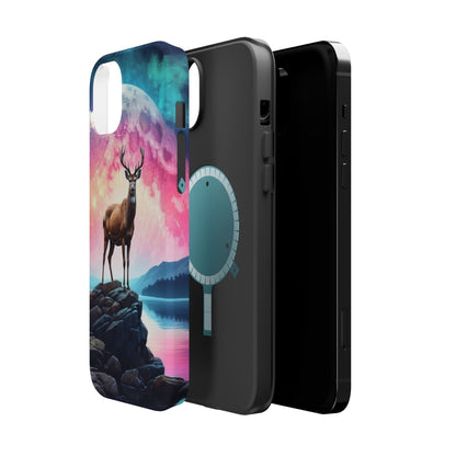 Vibrant Stag in Bloom – MagSafe iPhone Case