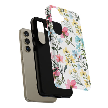 Watercolor Floral Bliss – Samsung Galaxy Case with Pastel Flower Design