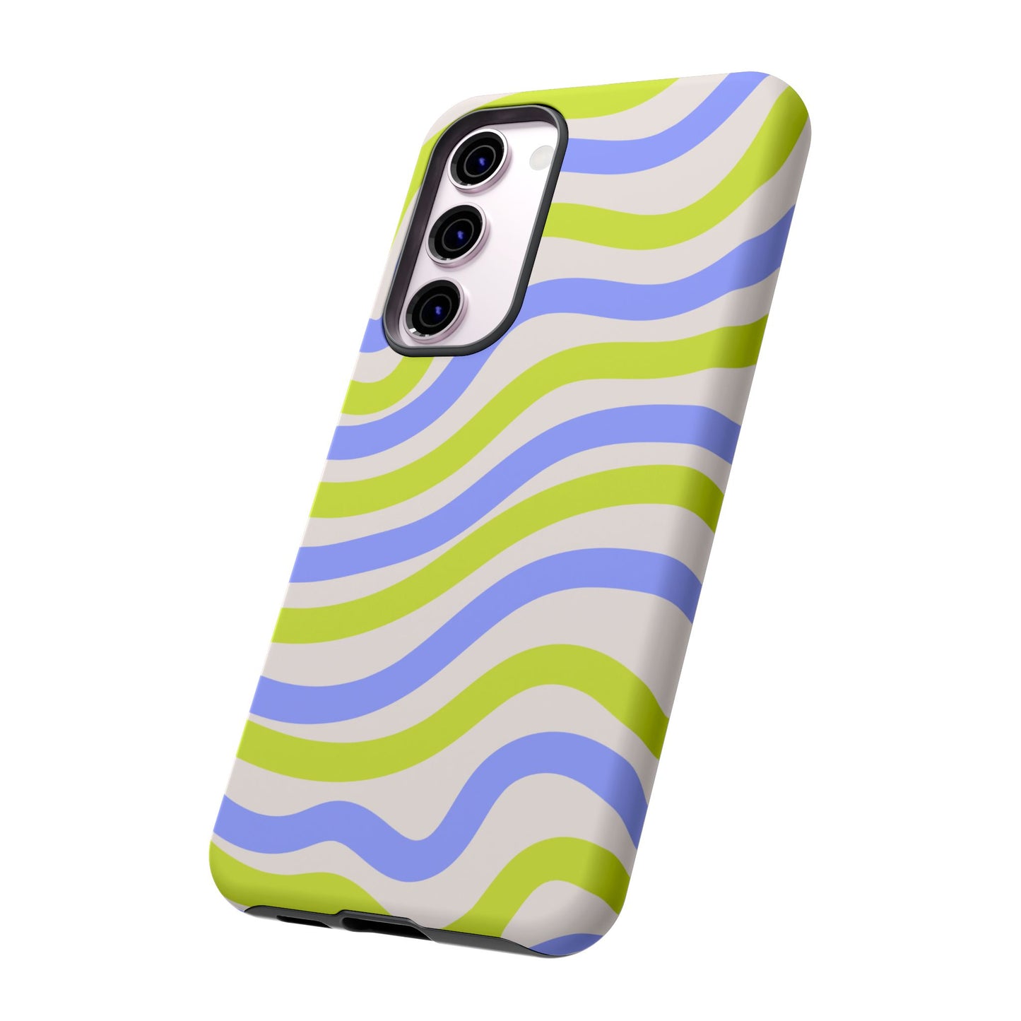 Neon Wave Samsung Galaxy Case – Bold Dual-Layer Protection with 70s-Inspired Vibe