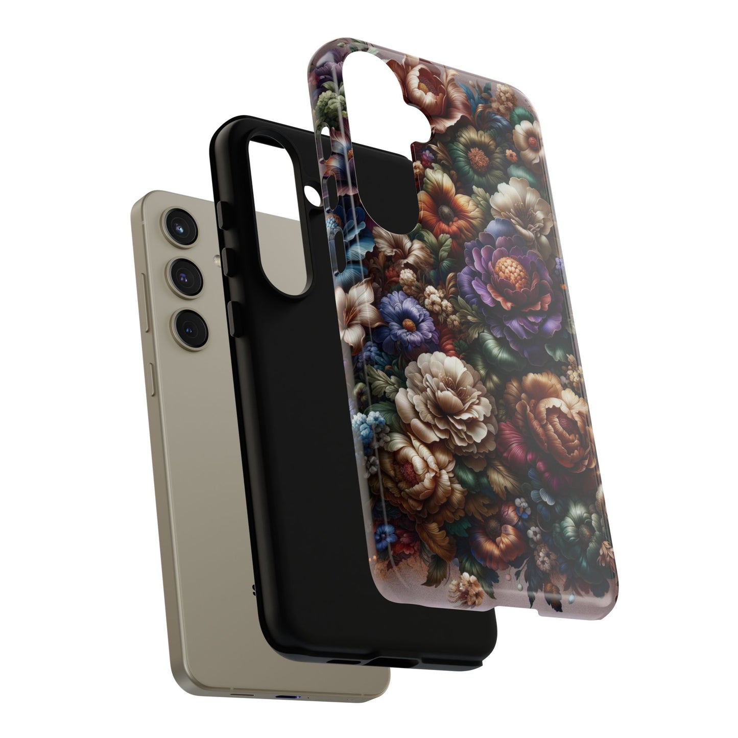 Floral Elegance For Samsung - Protective Dual-Layer Design with Vibrant Full-Wrap Print