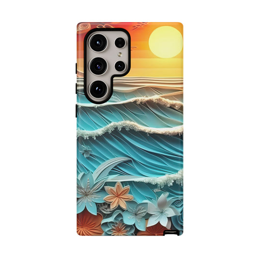 Tropical Sunset Paper Art Ocean – Samsung Galaxy Series Case