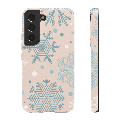 Winter Snowflakes Samsung Galaxy Case – Shockproof, Smooth Matte Finish, Dual-Layer Protection