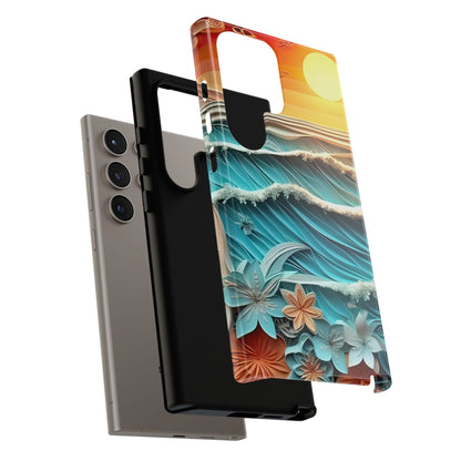 Tropical Sunset Paper Art Ocean – Samsung Galaxy Series Case