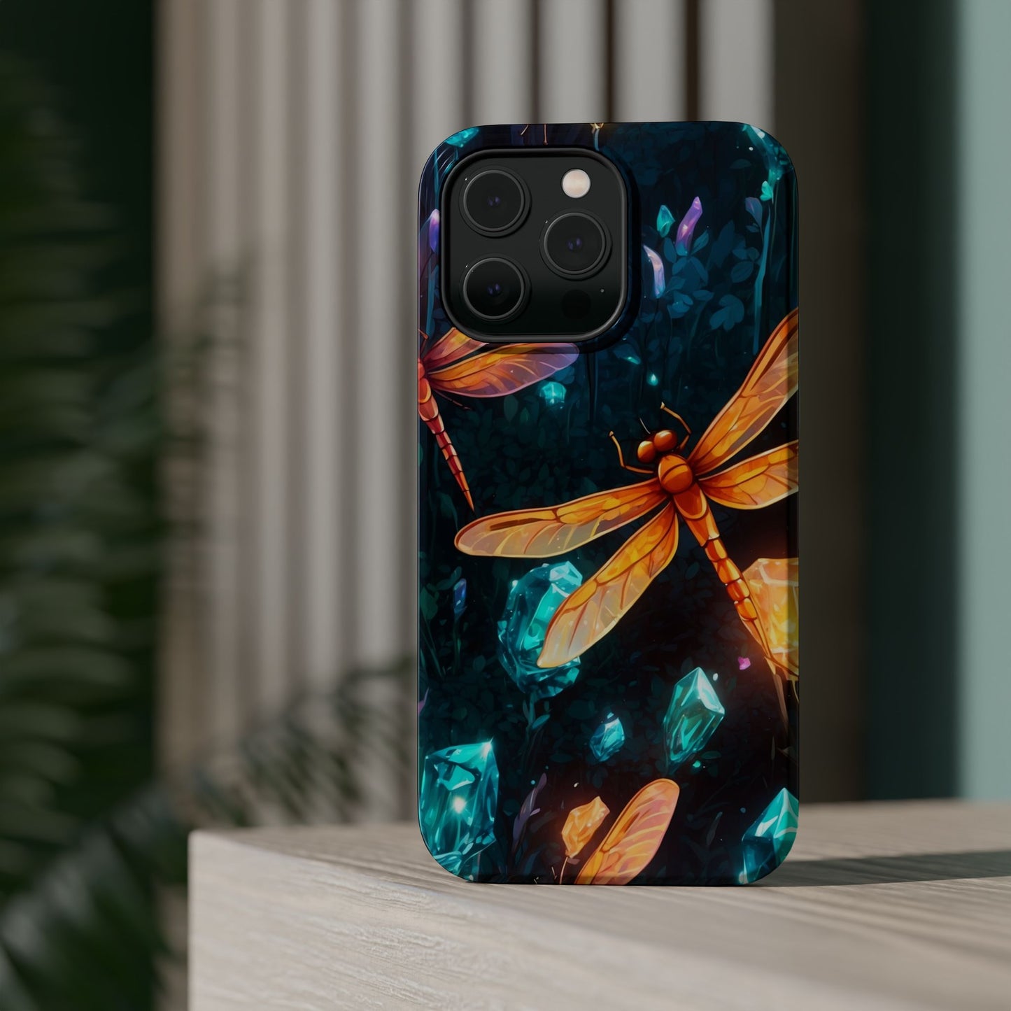 Mystical Dragonflies & Crystals – MagSafe iPhone Series Case