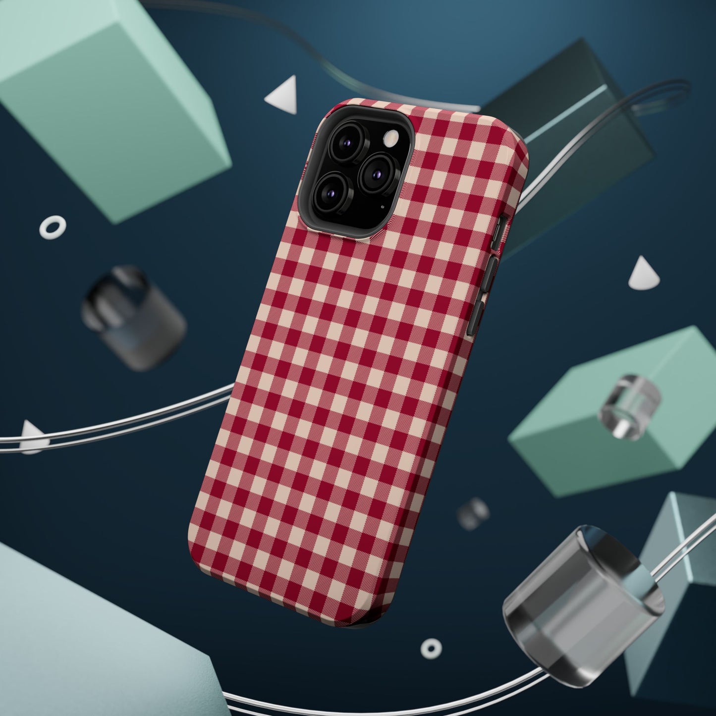 Vintage Red Gingham Check – MagSafe iPhone Case