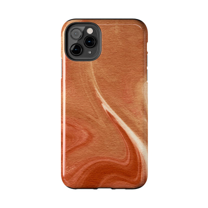 Earthy Terracotta Swirl MagSafe iPhone Case – Elegant Design with Magnetic Precision