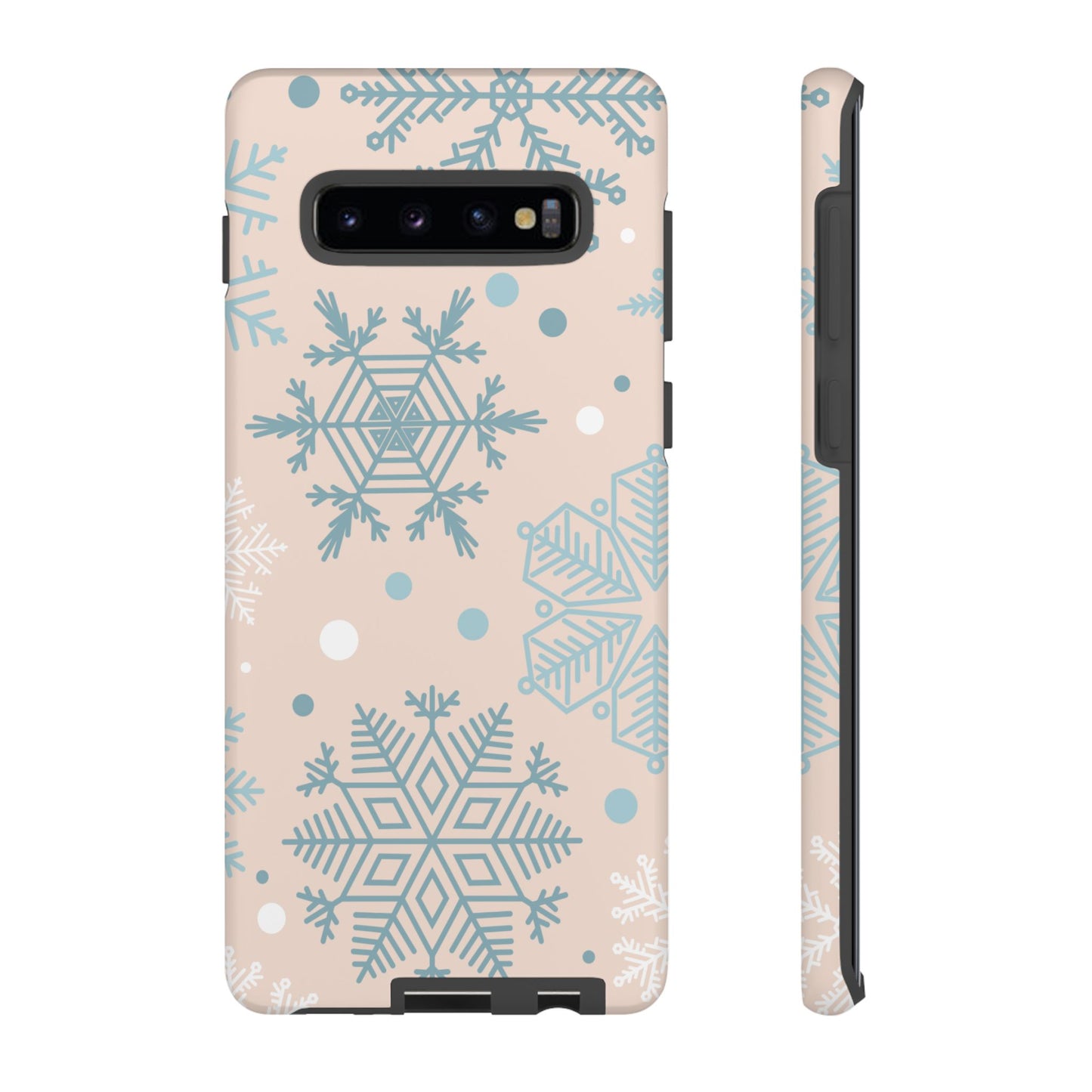 Winter Snowflakes Samsung Galaxy Case – Shockproof, Smooth Matte Finish, Dual-Layer Protection