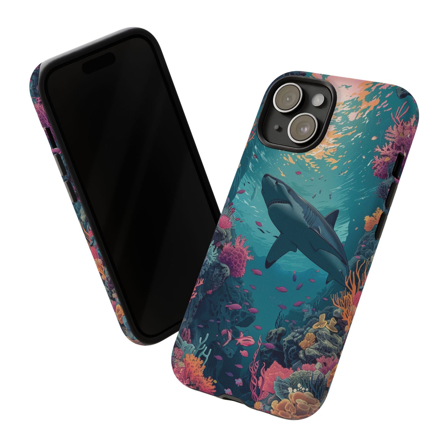 Ocean Shark Coral Reef iPhone Case