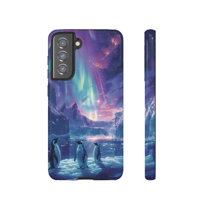 Penguin Parade Northern Lights iPhone Case